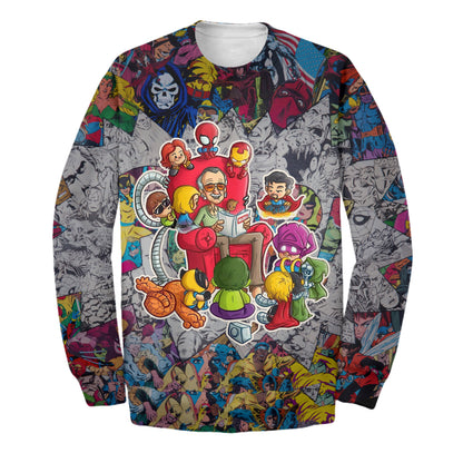 Unifinz Stan Lee MV Hoodie Stan Lee Heros Art 3D Print T-shirt Awesome Stan Lee MV Shirt Sweater Tank 2024