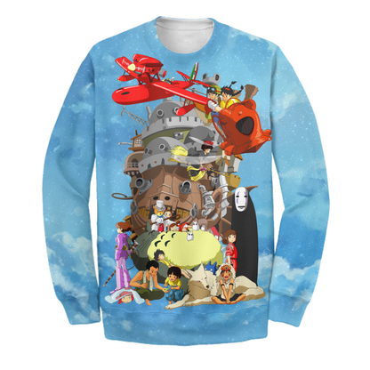 Unifinz Ghibli Hoodie Studio Ghibli 3D print T-shirt Amazing Ghibli Shirt Sweater Tank 2024