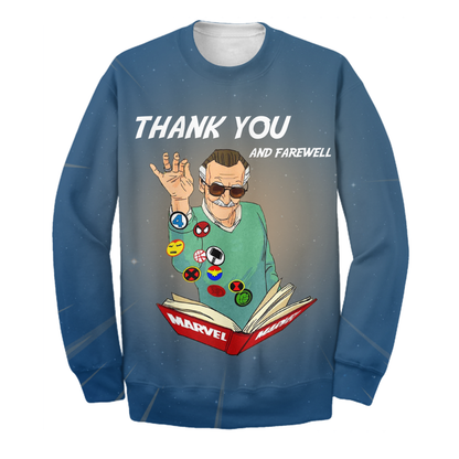 Unifinz Stan Lee MV Hoodie Stan Lee Shirts Thank You & Farewell Stan Lee T-shirt Stan Lee MV Shirt Sweater Tank 2024