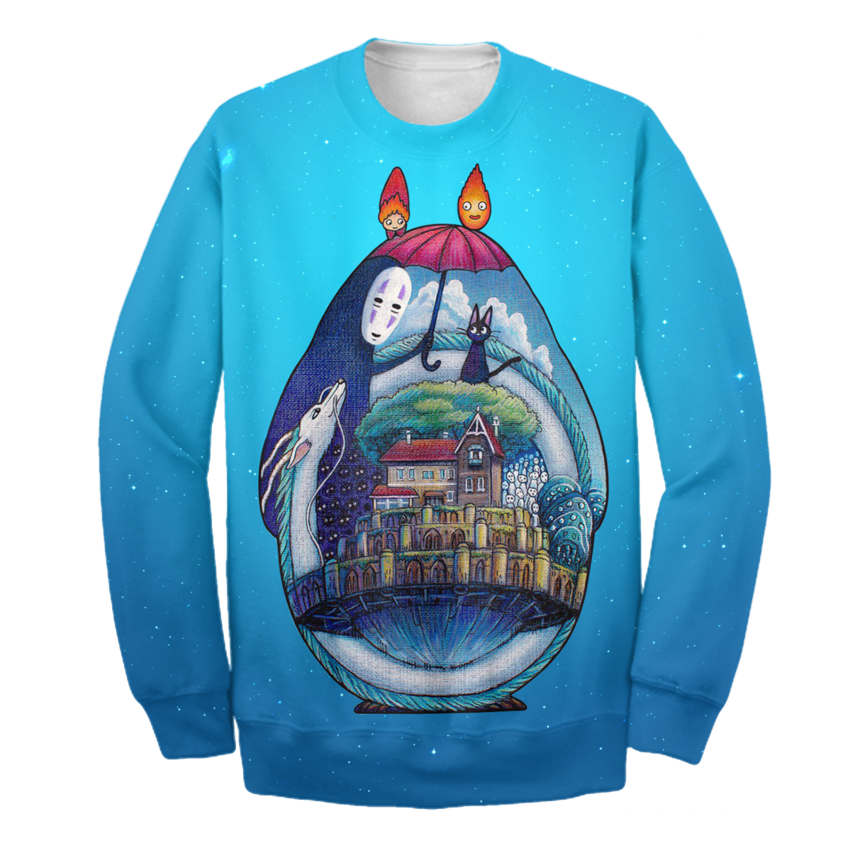 Unifinz Ghibli Hoodie Spirited Away 3D Print T-shirt Awesome Ghibli Shirt Sweater Tank 2024