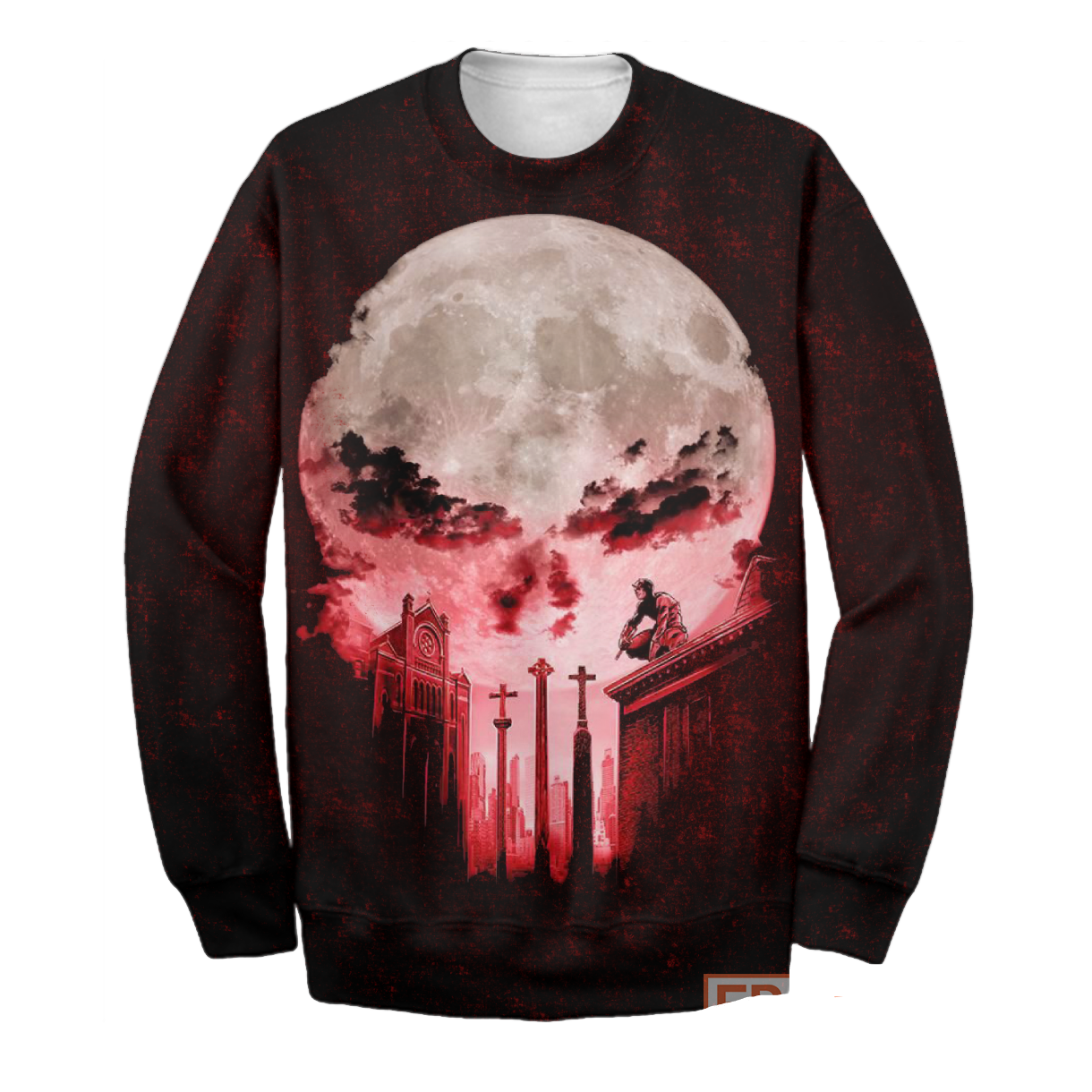 Unifinz MV Punisher Hoodie Punisher Red Moon 3D Print T-shirt MV Punisher Shirt Sweater Tank 2024