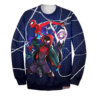 Unifinz MV Spiderman Hoodie Spider Man New Universe 3D Print T-shirt MV Spiderman Shirt Sweater Tank 2024