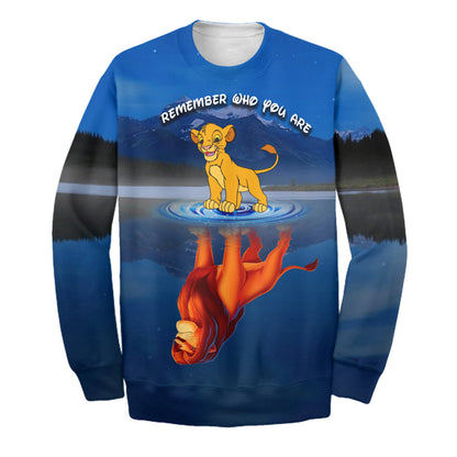Unifinz DN LK T-shirt Remember Who You Are Simba Blue T-shirt Awesome DN LK Hoodie Sweater Tank 2023