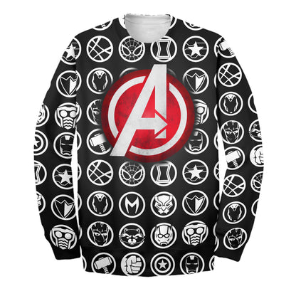 Unifinz MV Avengers Hoodie The A Logo 3D Print T-shirt Awesome MV Shirt Sweater Tank 2024