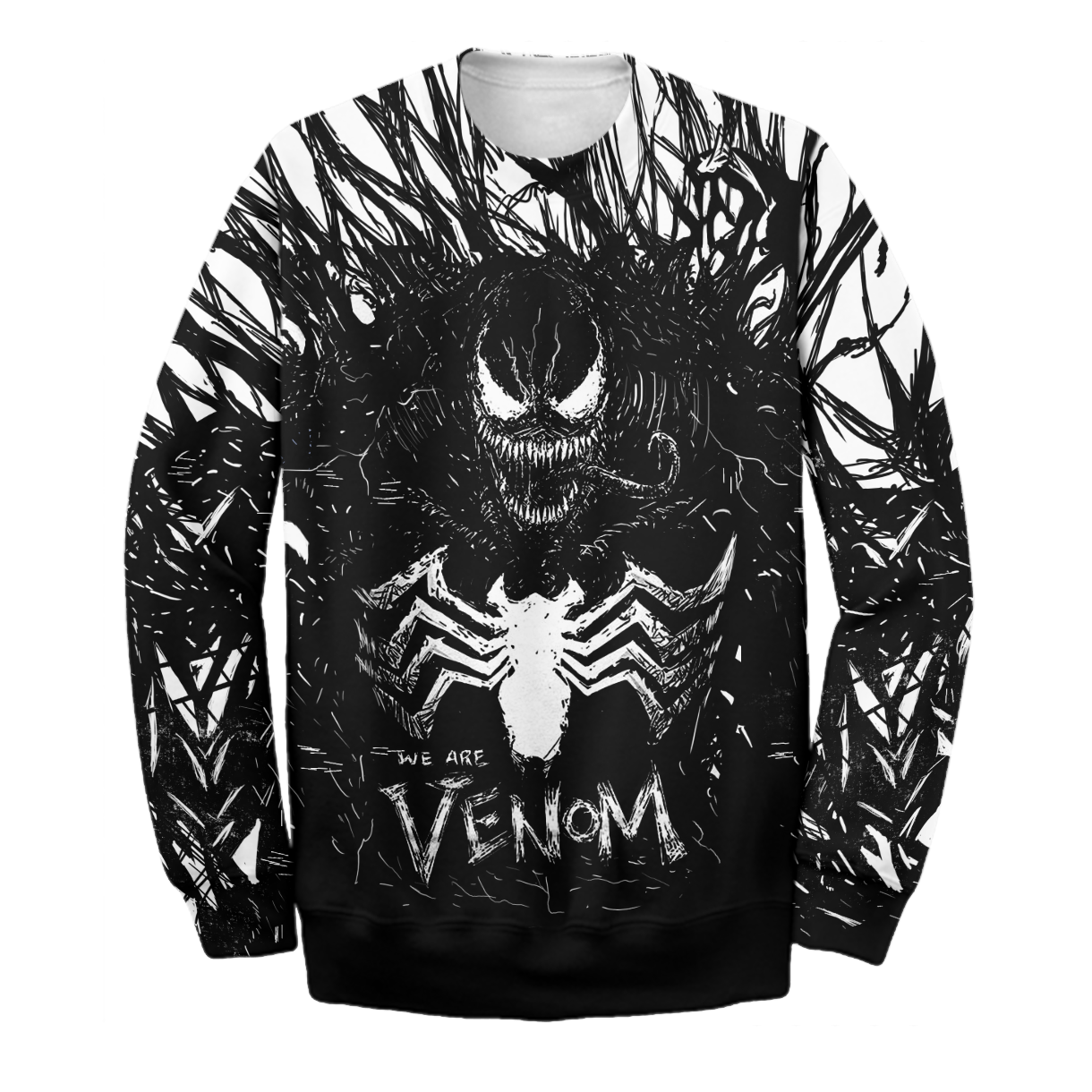 Unifinz Venom Shirt We Are Venom Carnage Black White Hoodie MV Venom Hoodie Sweater Tank 2024