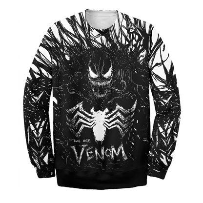 Unifinz Venom Shirt We Are Venom Carnage Black White Hoodie MV Venom Hoodie Sweater Tank 2024