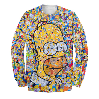 Unifinz The Simpsons Hoodie The Simpsons Art 3D Print T-shirt Awesome The Simpsons Shirt Sweater Tank 2024