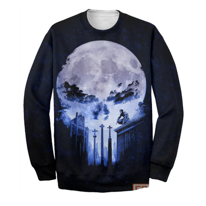Unifinz Punisher MV T-shirt Punisher Blue Moon 3D Print T-shirt MV Punisher Hoodie Sweater Tank 2024