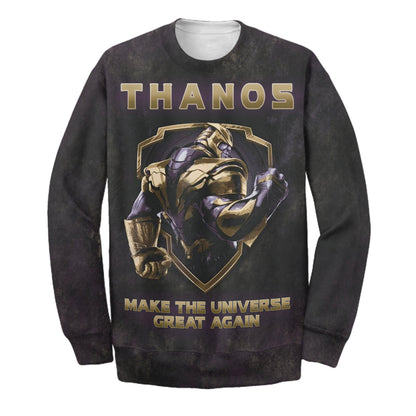 Unifinz MV Thanos Hoodie Thanos Election 3D Print T-shirt Awesome MV Thanos Shirt Sweater Tank 2024