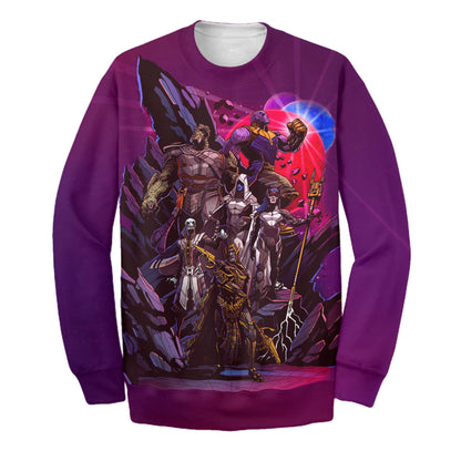 Unifinz MV Thanos Hoodie Thanos Black Order 3D Print T-shirt Amazing MV Thanos Shirt Sweater Tank 2024