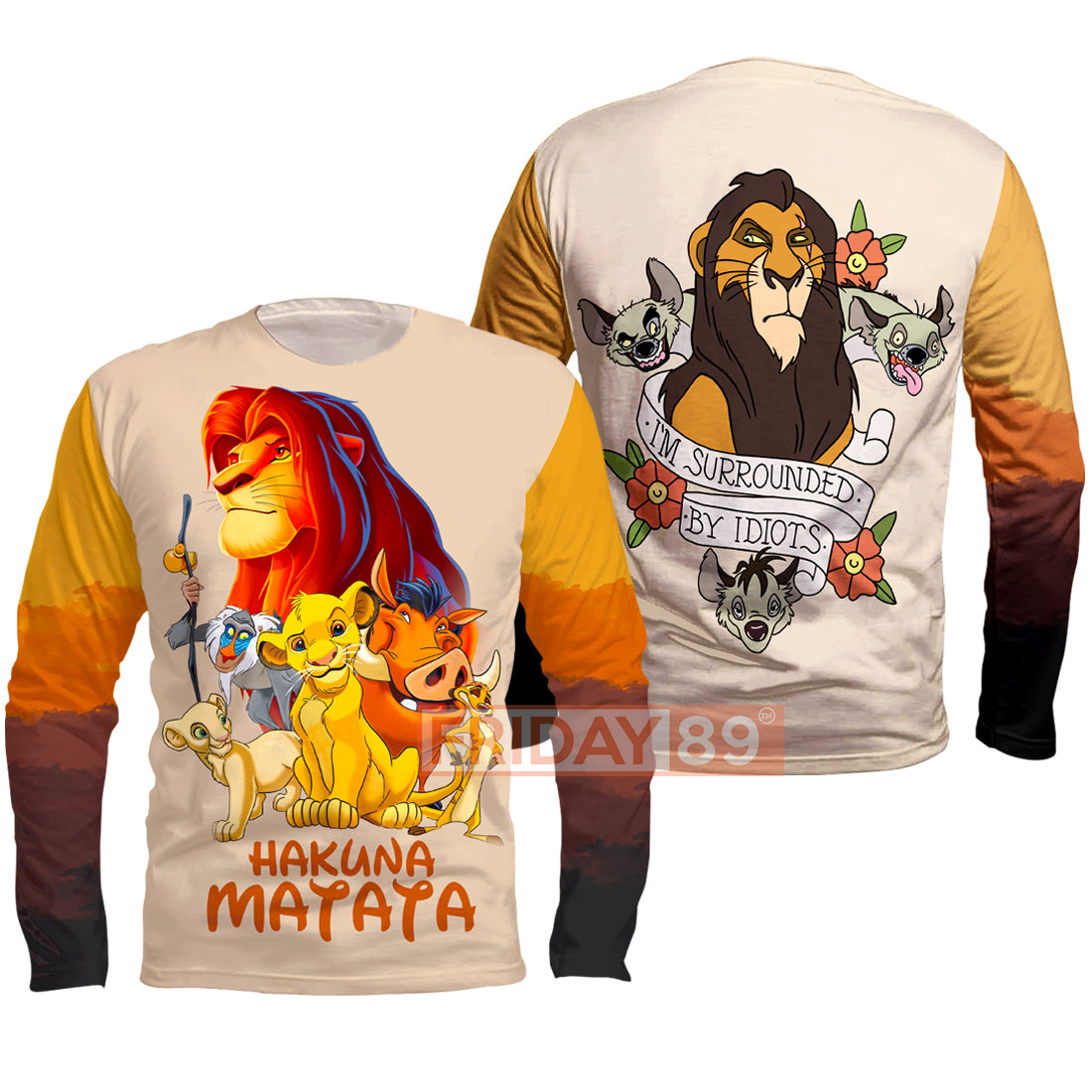 Unifinz DN LK Hoodie Shirt Long Sleeve Hakuna Matata T Shirt I'm Surrounded by Idiots Tee Back DN LK Shirt Sweater Tank 2023