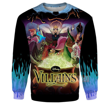 Unifinz DN T-shirt Villains Cartoon Art Evil Queen Maleficent Ursula T-shirt Cool DN Villains Hoodie Sweater Tank 2023