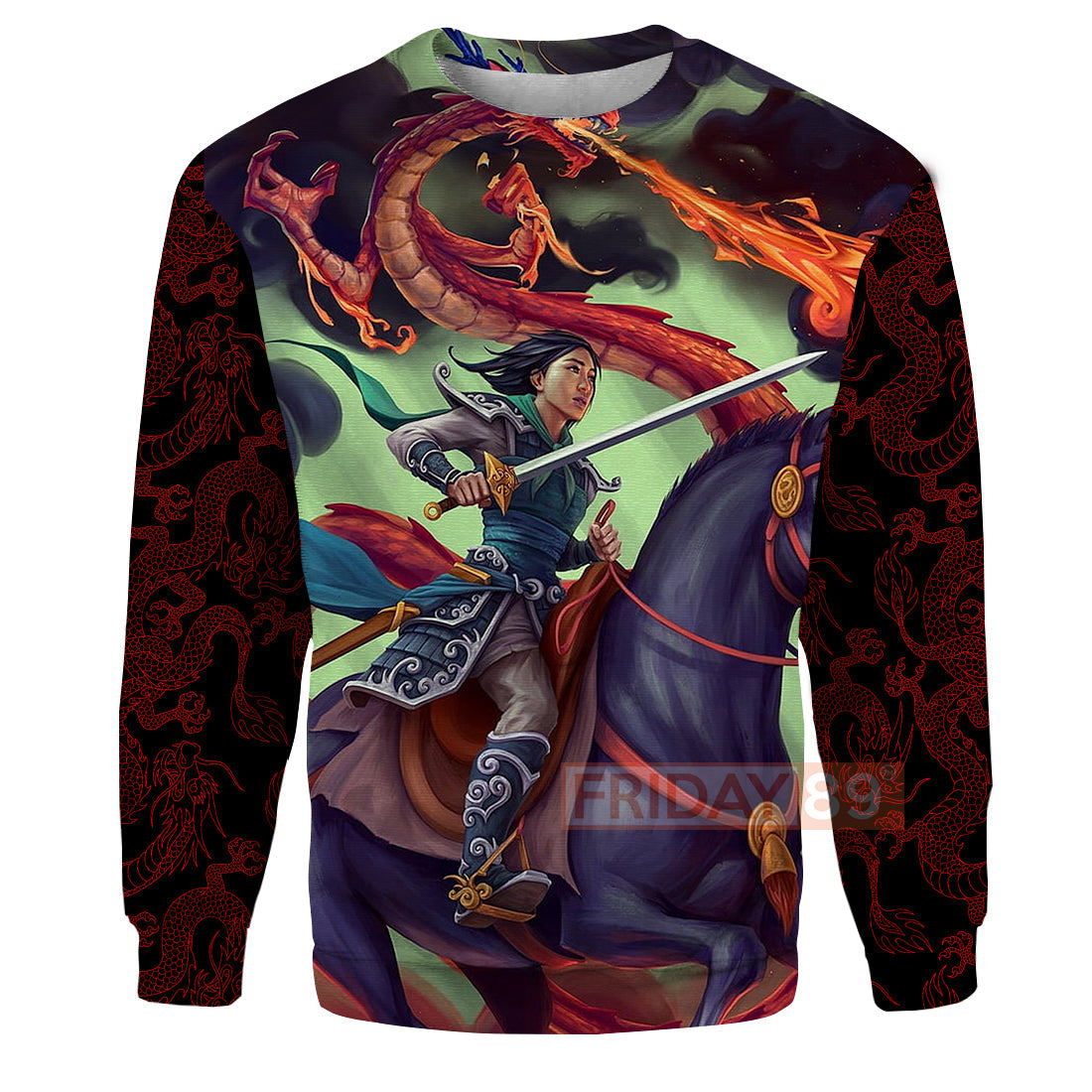 Unifinz DN T-shirt Princess Mulan Warrior Art 3D Print T-shirt Awesome DN Mulan Hoodie Sweater Tank 2023