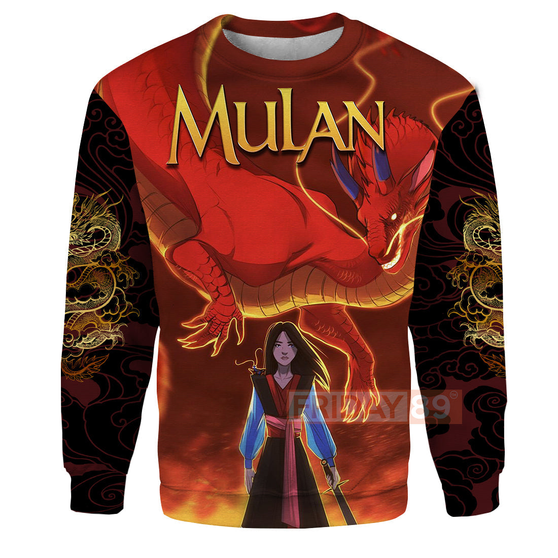 Unifinz DN T-shirt Princess Mulan Dragon Cartoon 3D T-shirt Amazing DN Mulan Hoodie Sweater Tank 2023