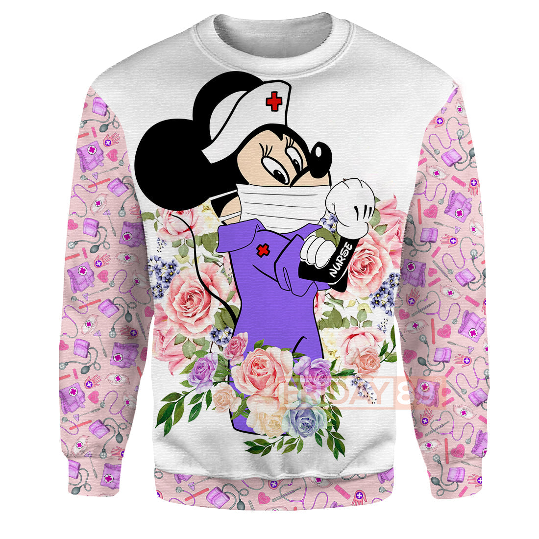 Unifinz DN T-shirt Minnie Nurse Unbreakable Long Sleeve 3D Print T-shirt High Quality DN Nurse Hoodie Sweater Tank 2023