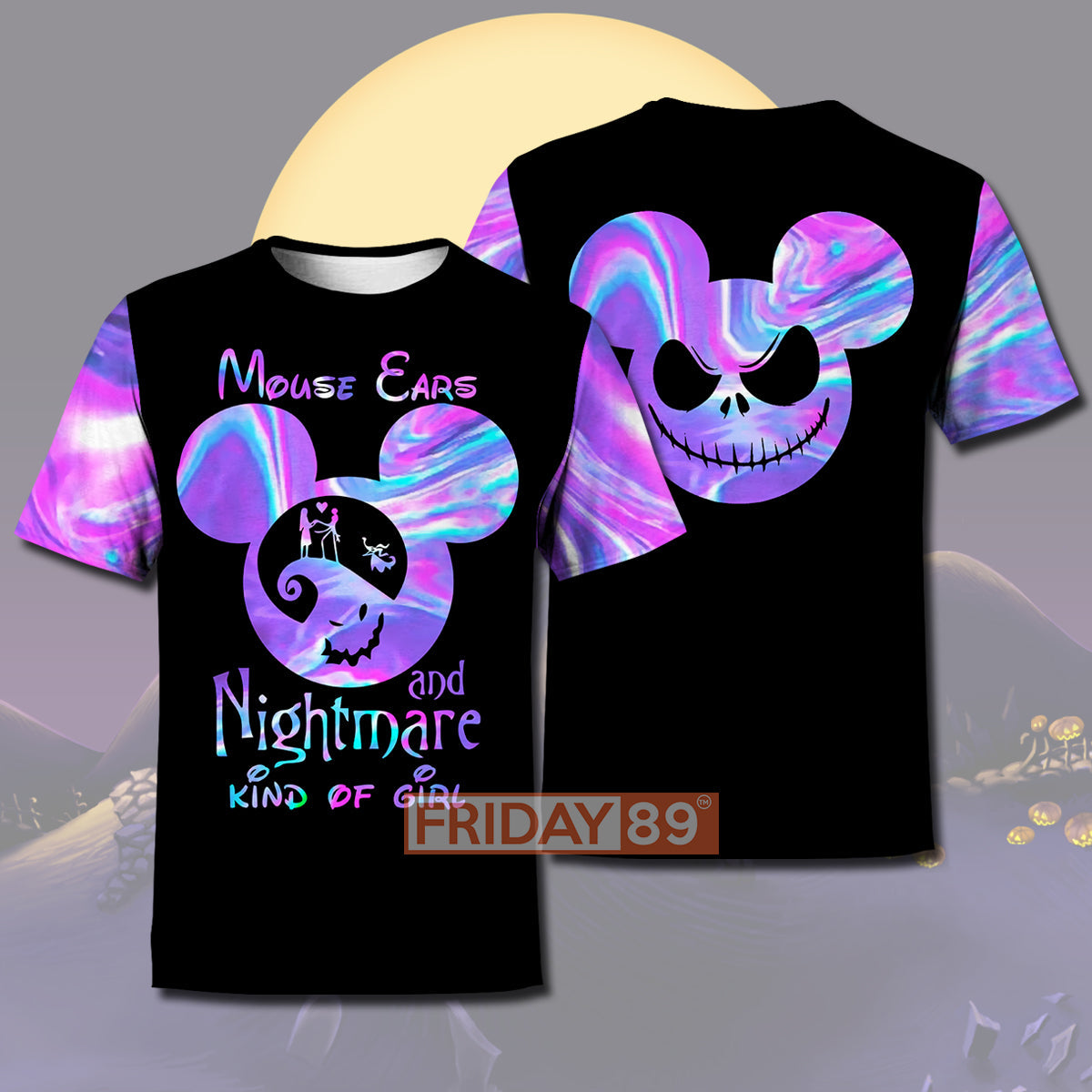 Unifinz DN T-shirt Mouse Ears And Nightmare Kind Of Girl 3D PRINT T-shirt Awesome High Quality DN TNBC Hoodie Sweater Tank 2025