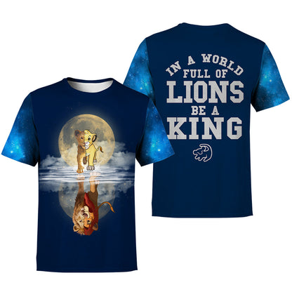Unifinz DN LK T-shirt 3D Print Be A King T-shirt Awesome DN LK Hoodie Sweater Tank 2025