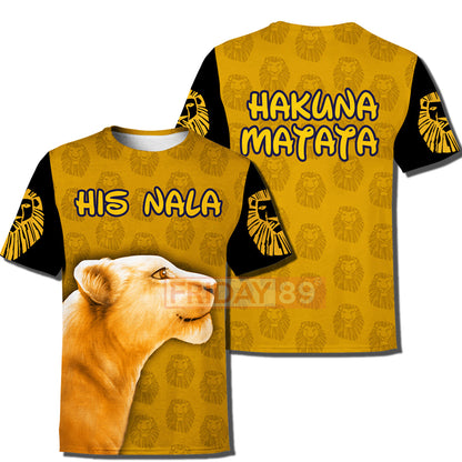 Unifinz DN LK T-shirt His Nala - Hakuna Matata 3D Print T-shirt LK Cosplay Costume DN LK Hoodie Sweater Tank 2025