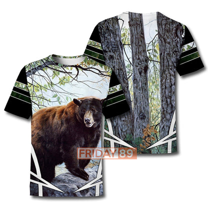 Unifinz Camping Hoodie Camping Brown Bear Tree T-shirt Amazing High Quality Camping Shirt Sweater Tank 2024