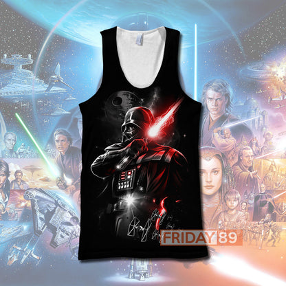 Unifinz SW T-shirt SW Dark Lord D.Vader Lightsaber All Over PRINT T-shirt Awesome SW Hoodie Sweater Tank 2024