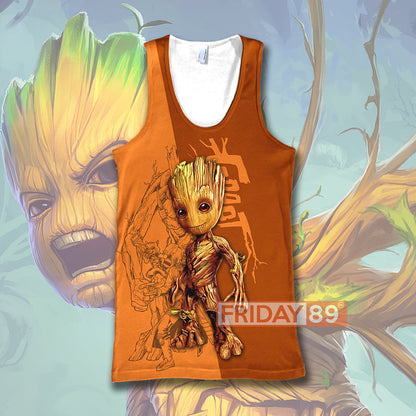 Unifinz MV Hoodie GR Adorable Baby Guardians T-shirt Amazing High Quality MV Groot Shirt Sweater Tank 2024