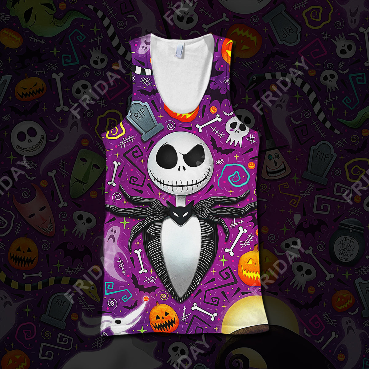 Unifinz TBNC T-shirt Pumpkin King With Halloween Items T-shirt Amazing DN TBNC Hoodie Sweater Tank Jack Skellington Hoodie Shirt 2024