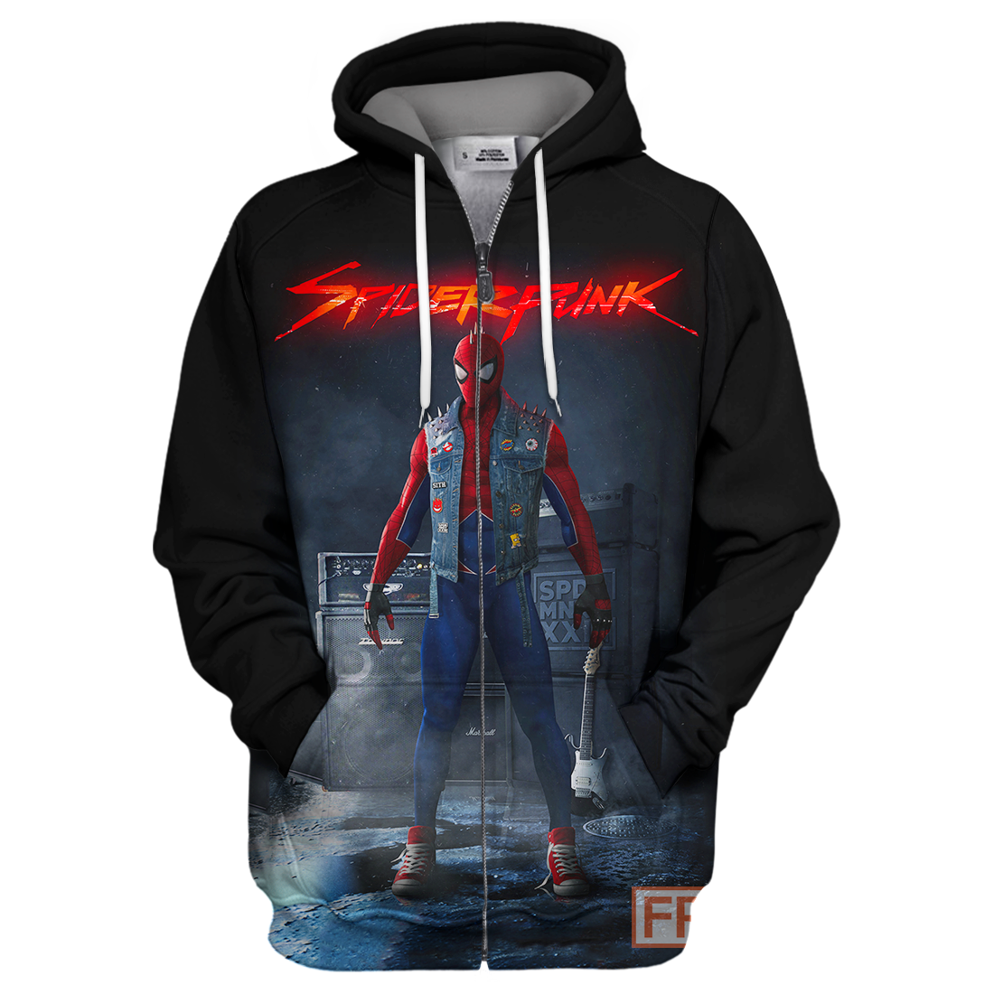 Spiderman Hoodie SpiderPunk Rock Star T-shirt Amazing MV Hoodie