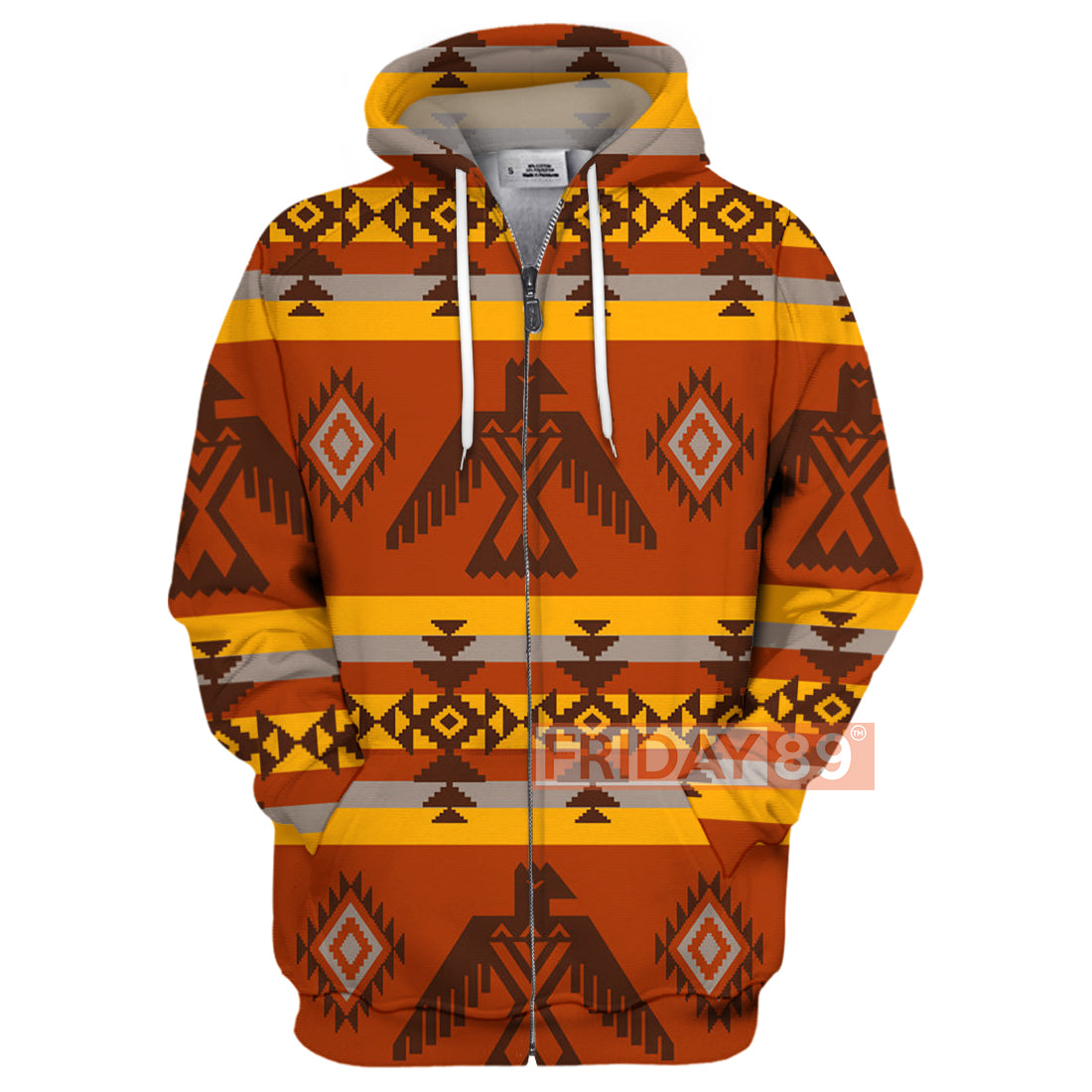 Unifinz Native American Hoodie Orange Eagle Symbols Native American Culture Patterns Tshirt Native American Shirt Sweater Tank 2026