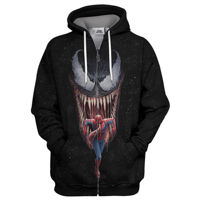 Unifinz Venom MV Hoodie Spider Man & Venom 3D Print T-shirt Cool Venom MV Shirt Sweater Tank 2023