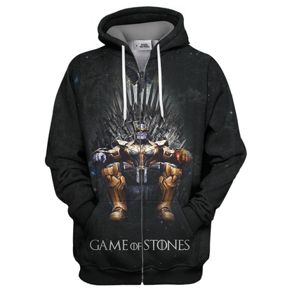 Unifinz MV TN Hoodie Thanos - Game Of Stones 3D Print T-shirt MV TN Shirt Sweater Tank 2023