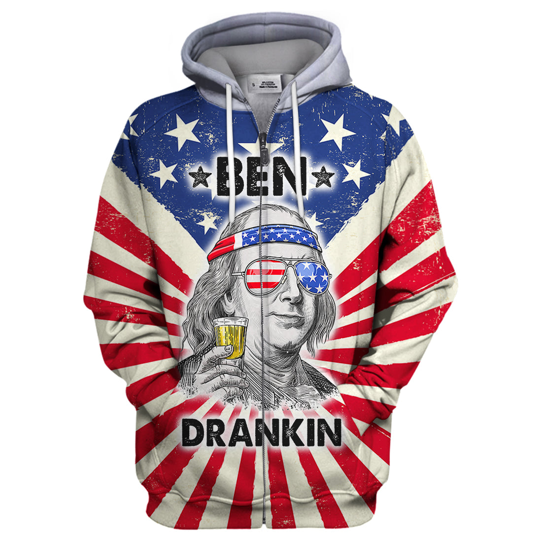 Unifinz 4th Of July Independence Day T-shirt 3D Print Ben Drankin T-shirt Awesome 4th Of July Hoodie Sweater Tank 2022