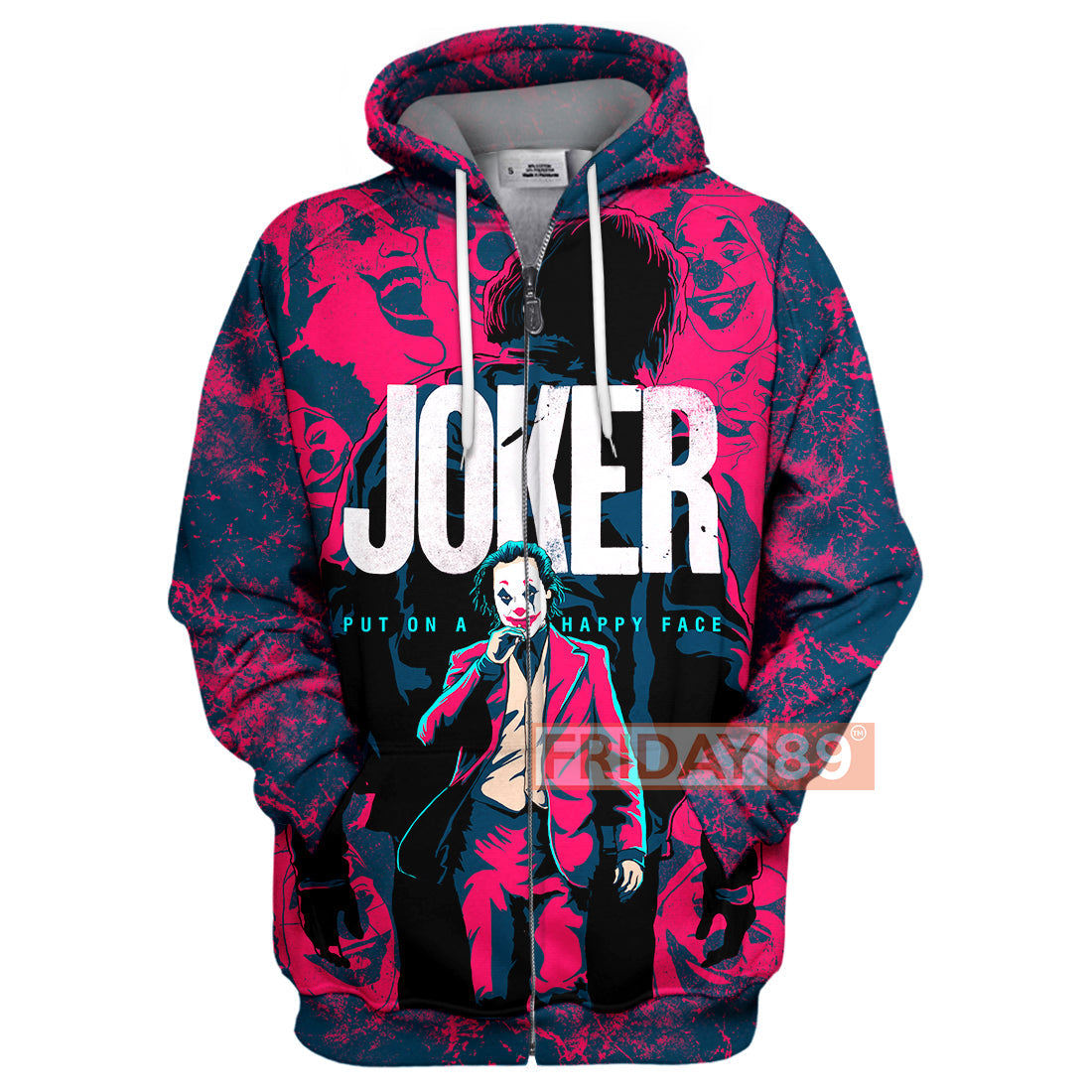 Unifinz DC Joker Hoodie Put On A Happy Face Shirt Joker Hoodie Joker Red T-shirt DC Joker Shirt Sweater Tank 2026