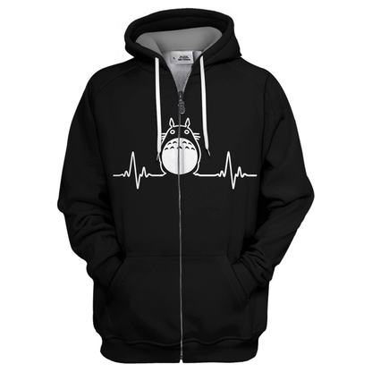 Unifinz My Neighbor Totoro Hoodie Totoro Heartbeat T-shirt My Neighbor Totoro Shirt Sweater Tank 2023