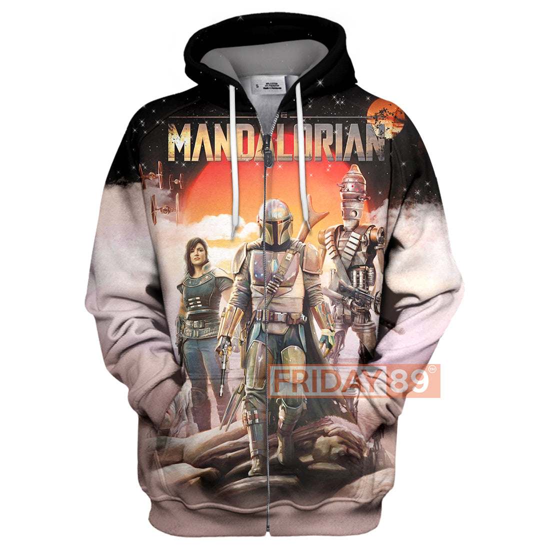 Unifinz SW T-shirt The Mandalorian Characters All Over Print T-shirt Awesome SW Hoodie Sweater Tank 2026