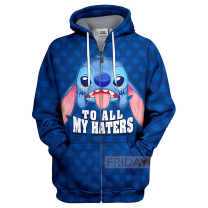 Unifinz DN Stitch T-shirt Stitch To All My Haters Blue T-shirt Amazing DN Stitch Hoodie Sweater Tank 2026