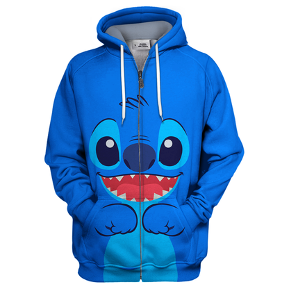 Unifinz DN Stitch Hoodie Blue Stich 3D Print T-shirt DN Stitch Shirt Sweater Tank 2023