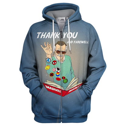 Unifinz Stan Lee MV Hoodie Stan Lee Shirts Thank You & Farewell Stan Lee T-shirt Stan Lee MV Shirt Sweater Tank 2023