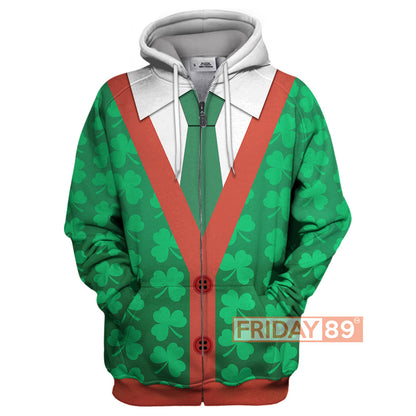 Unifinz ST Patrick's Day T-shirt Irish ST Patrick's Day Green Tie Shamrock Lucky Charms 3D Print T-shirt ST Patrick's Day Hoodie 2026
