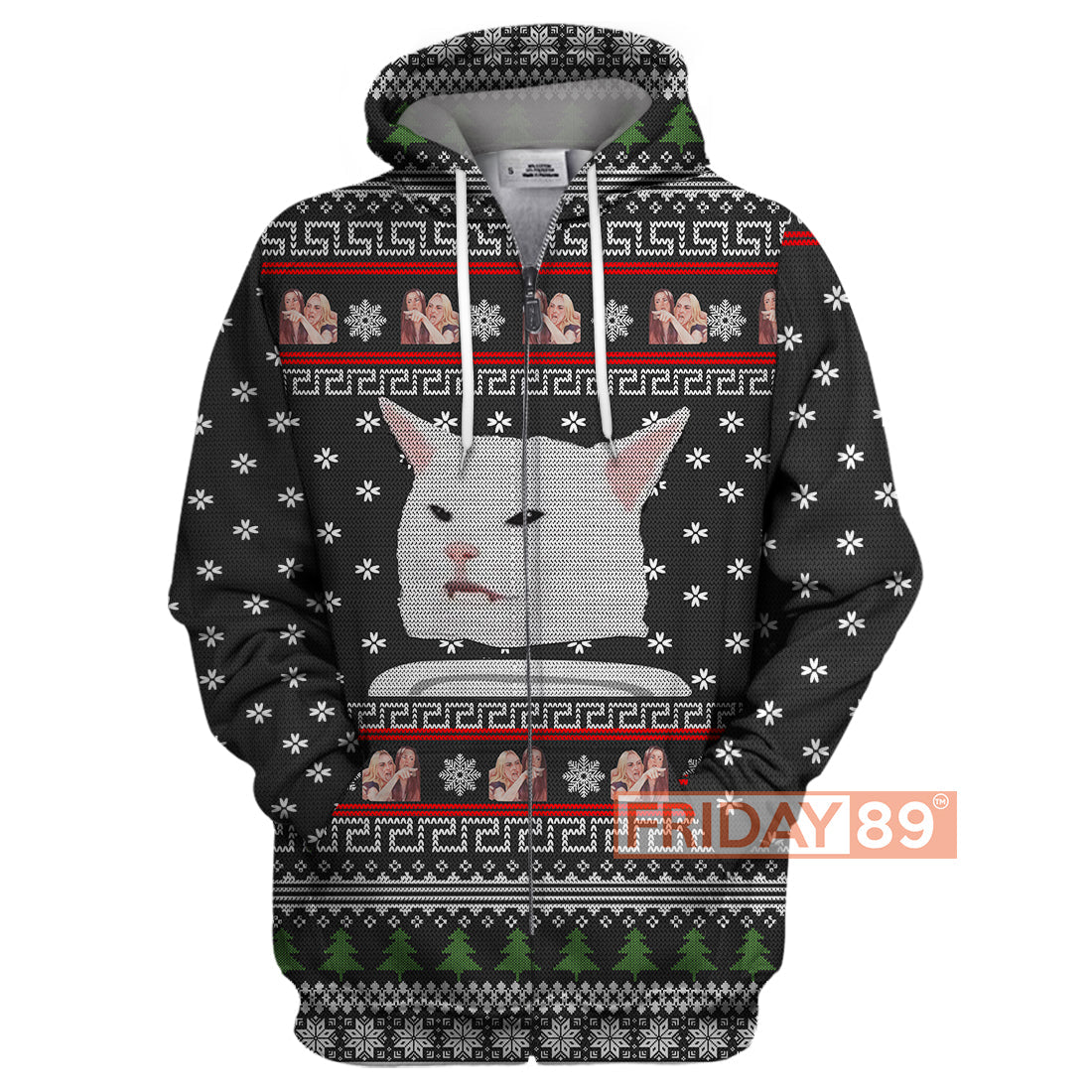 Unifinz Cat T-shirt Cat Meme Woman Yelling Christmas Pattern T-shirt High Quality Cat Hoodie Sweater Tank 2026