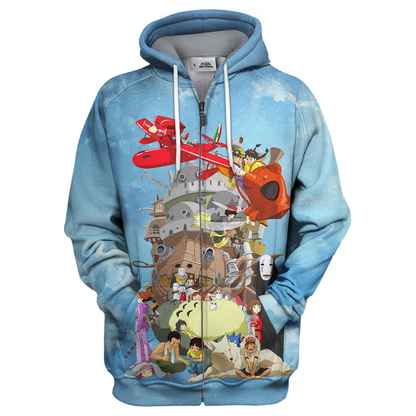 Unifinz Ghibli Hoodie Studio Ghibli 3D print T-shirt Amazing Ghibli Shirt Sweater Tank 2023