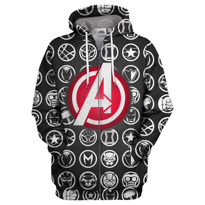 Unifinz MV Avengers Hoodie The A Logo 3D Print T-shirt Awesome MV Shirt Sweater Tank 2023