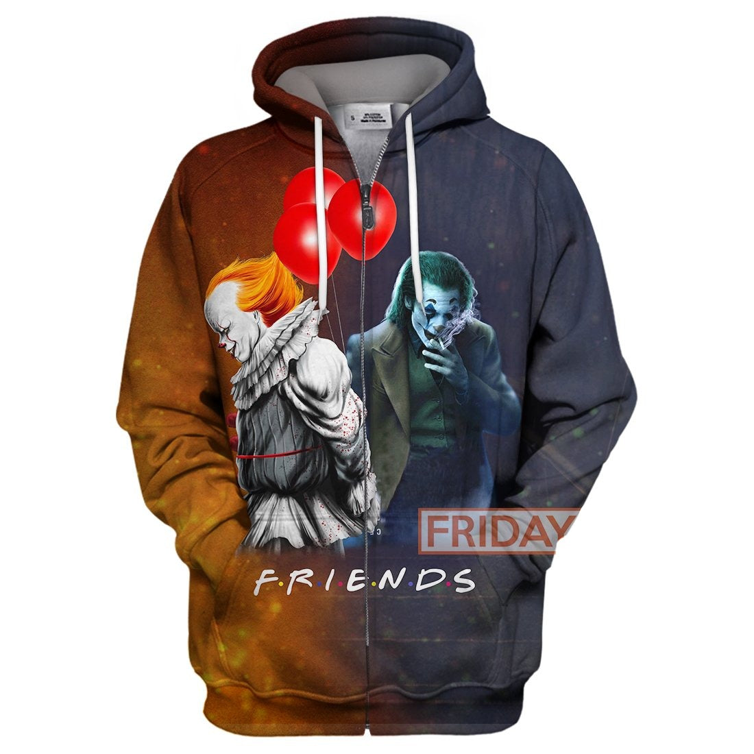 Unifinz Joker IT Hoodie Joker And Pennywise Friends T-shirt Cool Joker IT Hoodie Sweater Tank 2026