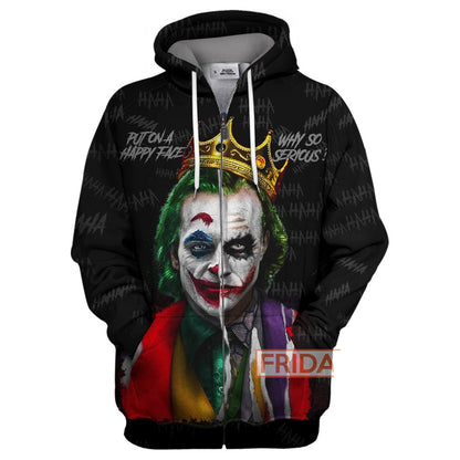Unifinz DC Joker Hoodie Notorious Joker T Shirt Why so serious shirt Joker Hoodie Black T-shirt DC Joker Shirt Sweater Tank 2026