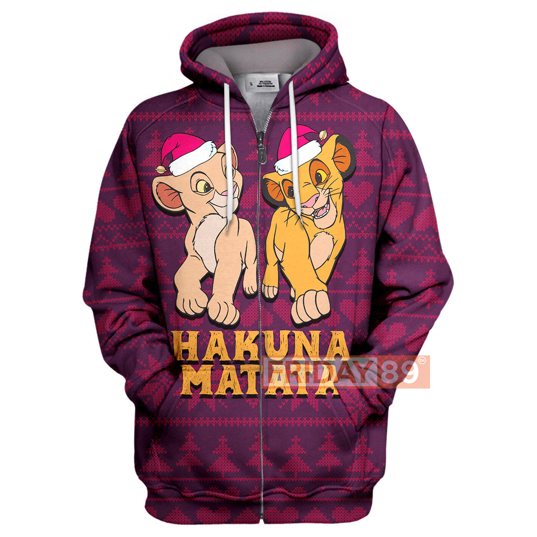 Unifinz DN LK T-shirt Simba & Nala Christmas Pattern T-shirt Cute DN LK Hoodie Sweater Tank 2026