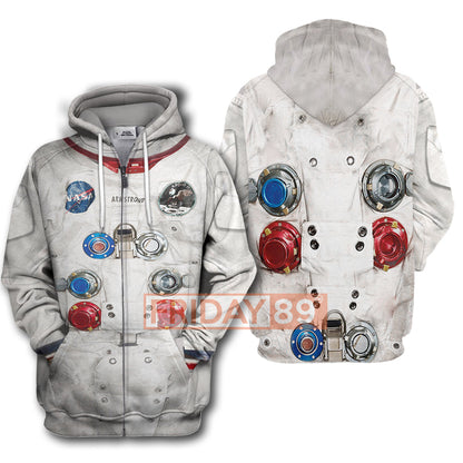 Unifinz Astronaut Suit Hoodies Armstrong Spacesuit Apparel Awesome Astronaut Shirt Sweater 2025