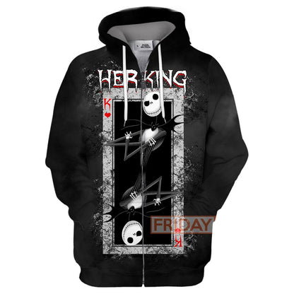 Unifinz TNBC T-shirt Jack Skellington Her King 3D Print T-shirt DN TNBC Hoodie 2026