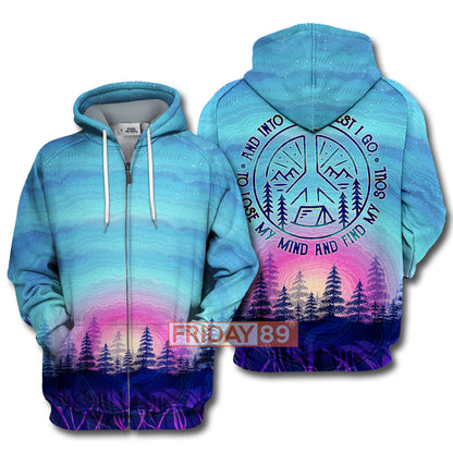 Unifinz Camping Hoodie The Forest I Go Sublimation Camping Forest T-shirt Amazing Camping Shirt Sweater Tank 2025