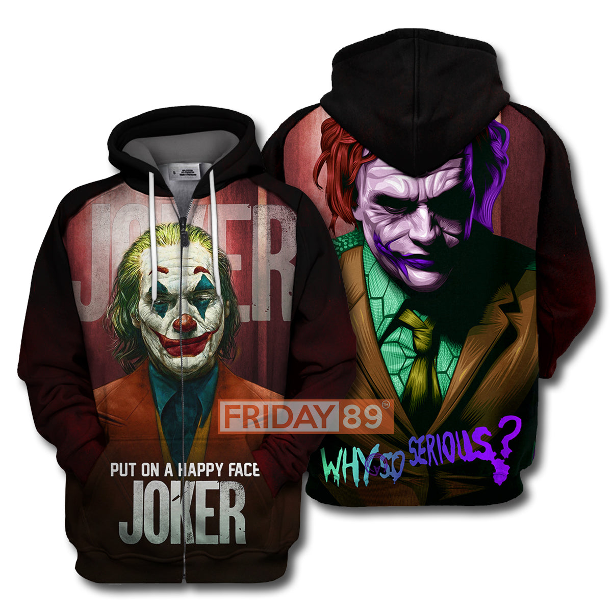 Unifinz DC Joker T-shirt 3D Print Joker Phoenix and H.Ledger T-shirt DC Joker Hoodie Sweater Tank 2025