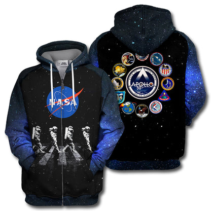 Unifinz NASA T-shirt Apollo 11 Walking Astronauts T-shirt Amazing NASA Hoodie Sweater Tank 2026