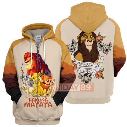 Unifinz DN LK Hoodie Shirt Long Sleeve Hakuna Matata T Shirt I'm Surrounded by Idiots Tee Back DN LK Shirt Sweater Tank 2025